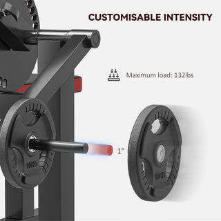 Soozier 2-in-1 Bicep Preacher Curl Bench & Tricep Extension Machine – Adjustable Seat and Elbow Pad for Home Gym