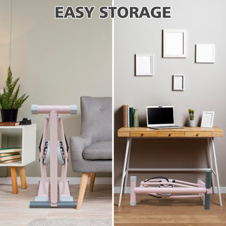 Ski Machine Foldable, Simulated Ski Trainer with 4-Level Adjustable Non-Slip Pedal Armrest, Pelvic Floor Muscle Trainer for Home