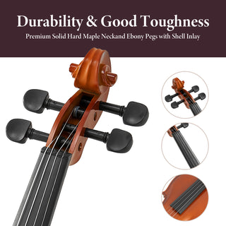 4/4 Full Size Violin Set | Durable, Rich Sound for Beginners & Professionals