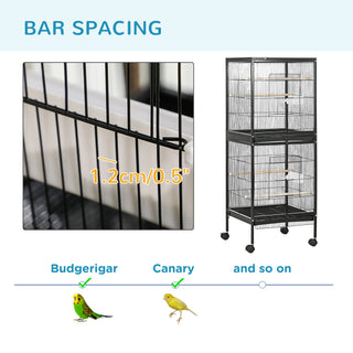 Large 55 inch rolling bird cage, view 7