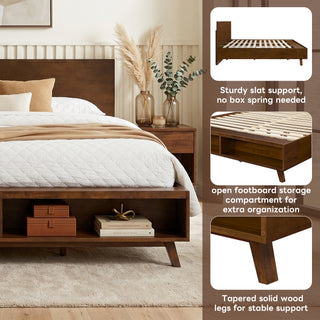 King platform bed frame, view 4
