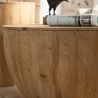 Vintage Style Bucket Shaped Coffee Table Set for Office, Dining Room and Living Room(Set of Two Pieces)