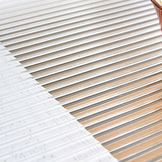 Modern Minimalist White Double-Layered Solid Wood Coffee Table with Glass Top and Imitation Rattan Edge, Rectangular Table for Living Room, Dining Room, and Bedroom