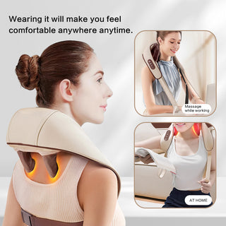Shoulder and Neck Massager with Heat – Deep Tissue Electric Shiatsu Massage, Wireless, for Neck, Back, Shoulders & Legs – Ideal Pain Relief Gift

