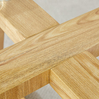 Modern practical circular coffee tables. Made of transparent tempered glass tabletop and wood colored MDF material. Suitable for living rooms and bedrooms.31.5"*31.5"*17.7"