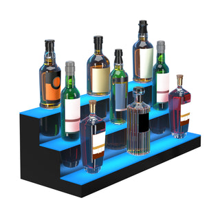 30 inch LED lighted liquor bottle display shelf, view 2