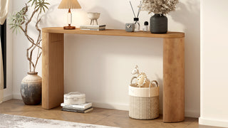 U_STYLE Modern Porch Table with Semi-Cylindrical Legs – Entryway Console Table for Hallway, Foyer, or Living Room