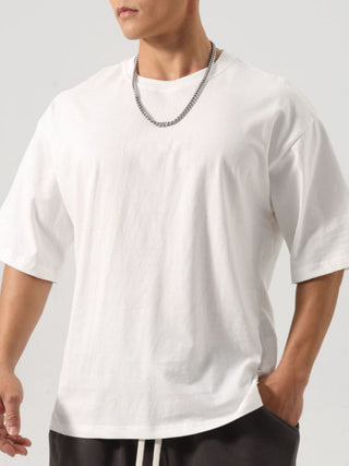 Men's Plus Size Round Neck Half Sleeve T-Shirt