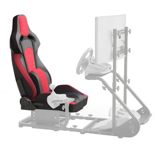  Universal Reclinable Racing Seat | PVC Bucket Style Simulator Chair with Adjustable Lock Slide