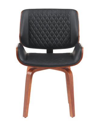 Mid-Century Modern Dining Chair - 360° Swivel(set of 2), PU Leather Upholstery, Ergonomic Design for Kitchen, Office & Dining Room