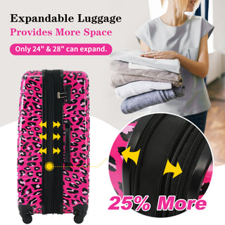 Hardshell Luggage Sets 3 pcs Spinner Suitcase with TSA Lock Lightweight-20'+24'+28' Luggages