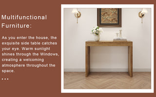 Elegant Natural Wood Grain Bar Table-50 Inches Long, a Practical Choice foElegant Natural Wood Grain Bar Table - 50 Inches Long with Two Drawers, Versatile Bar Table or Desk for Modern Homesr Modern Homes.Wood Grain Texture Sticker,Equipped With Two Drawers.Serving As A Bar Table Or A Desk.