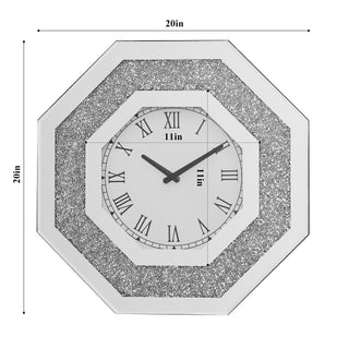 Octagonal Mirror Wall Clocks and Artificial Gemstone Wall Clocks
