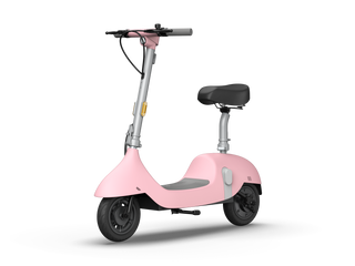 Electric Scooter with Foldable Seat w/35 Miles Operating Range & 15.5mph Max Speed - Pink