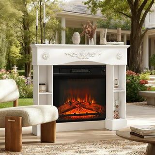 Freestanding Fireplace Surround with Leg for Electric Fireplaces
