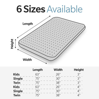 Memory Foam Camping Mattress - Portable, Foldable, Water-Resistant Cover, Grey, Polyester, 63'x26'x4'