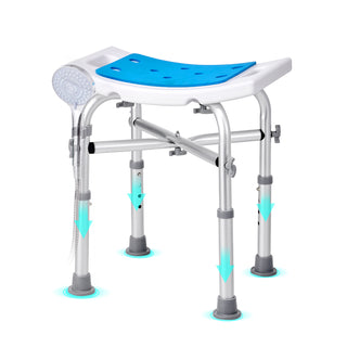 Adjustable Shower Chair with Back Support, 500 lbs Capacity
