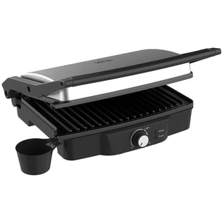 4-Slice Panini Press Grill – Stainless Steel Sandwich Maker with Non-Stick Plates, Locking Lid & Drip Tray