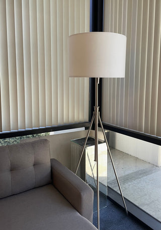 Adjustable Tripod Floor Lamp (58" - 72"H) w/ KD Shade | Versatile Height & Modern Design