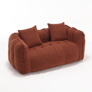 Soft Beanbag Chair with High Resilience Foam Core, Comfortable Square Recliner Sofa for Two People, Ideal for Games, Reading, and TV in Living Room or Family Room