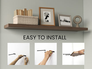 Shelves 1.5' H, 2 Shelves, Dark Brown - Living Room