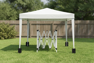 10'x10' Folding Canopy with 4 Sidewalls - Portable EZ Pop Up Gazebo Event Tent