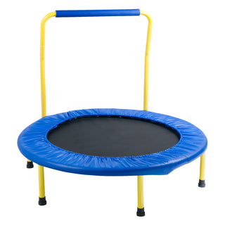 3FT Trampoline for Kids, 36' Trampolines Indoor/Outdoor Trampoline for Toddlers, Foldable Mini Baby Trampoline with Foam Handle, Recreational Trampoline Birthday Gift for 3+ Years Kids