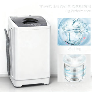 Full Automatic Portable Compact Washer | 8 Programs, 6 Water Levels for Apartment/RV