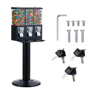 Gumball Machine with Stand Vending Coin Bank Vintage Candy Dispenser Black