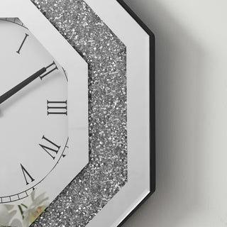 Octagonal Mirror Wall Clocks and Artificial Gemstone Wall Clocks