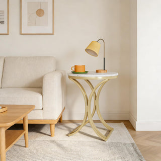 Versatile Design Sofa Side Table,Chic Round End Table,Narrow Coffee Table