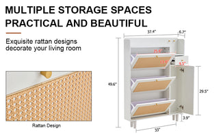 Modern Minimalist Storage Cabinet - Japanese Rattan Shoe Cabinet, Bed Top Cabinet, Small Home Furniture for Corridors and Living Rooms - GZ-DI-03
