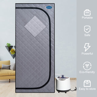 Full Size Portable Steam Sauna Tent | Home Spa w/ Steam Generator, Remote Control & Fast Heating