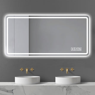 28x60 Inch LED Bathroom Vanity Mirror – Anti-Fog, Dimmable, Shatter-Proof Tempered Glass, Ideal for Bathroom Wall Decor, Beauty Makeup, and Shaving
