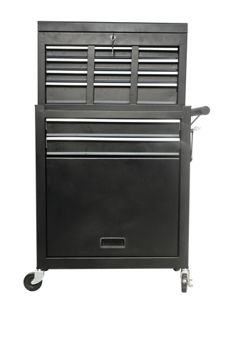 8-Drawer Large Capacity Rolling Toolbox | Detachable Tool Cabinet with Wheels & Lock