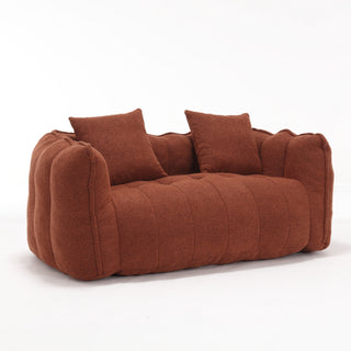 Soft Beanbag Chair with High Resilience Foam Core, Comfortable Square Recliner Sofa for Two People, Ideal for Games, Reading, and TV in Living Room or Family Room