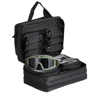Tactical Pistol Backpack with 2 Pistol Cases, Gun Range Backpack with 6x Magazine Slots for Shooting and Hunting