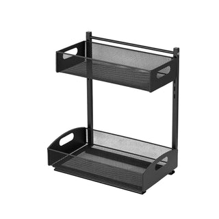 2-pack 2-tier pull out under sink organizer black, view 10