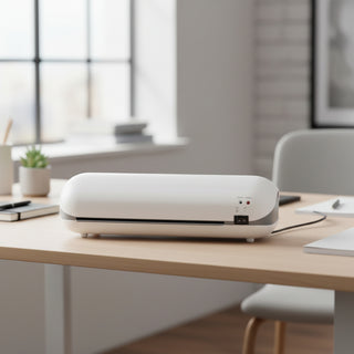 Laminator Machine, Thermal Laminator for Max A4 Paper Size, 3-4 min Quick Warm Portable Laminator, 3-5 mil Thickness, Ideal for Home, Office, Business, or School Supplies, White + Grey