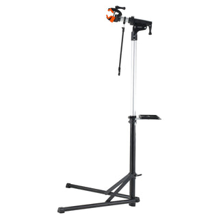 Bike Repair Stand, 66 lbs Heavy-duty Aluminum Bicycle Repair Stand, Adjustable Height Bike Maintenance Workstand with Magnetic Tool Tray Telescopic Arm, Foldable Bike Work Stand for Home, Shops