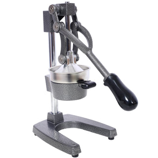 Cast Iron Citrus Juicer, Extra-Large Commercial Grade Manual Hand Press, Grey