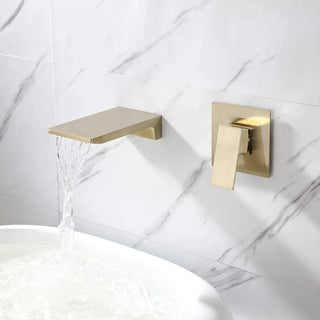 Single Handle Wall Mount Waterfall Bathroom Sink Faucet
