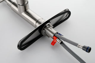 Commercial Single Handle Kitchen Faucet with Pull-Down Sprayer