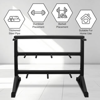 Dumbbell Rack Stand, Multifunctional Barbell Rack Weight Rack for Dumbbells, Heavy Duty Weight Storage Organizer Dumbbell Storage Stand Holder