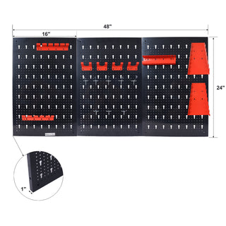 4ft Metal Garage Pegboard Tool Organizer | Wall-Mounted Tool Storage with Hooks & Racks
