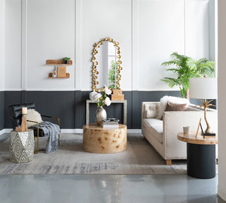 23.6x4.7x4.7' Burl Wood Floating Wall Shelf, Brown