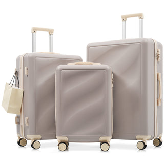 Luggage Set 3 Piece, Lightweight Durable ABS Suitcases with Spinner Wheels and TSA Lock, Carry-on & Checked Travel Luggage (20'/24'/28')