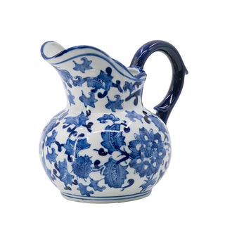 Blue and white porcelain milk jug vase, view 5