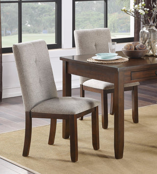 Dark Cherry 5-Piece Dining Set - Functional Storage Table &amp; 4 Chenille Chairs