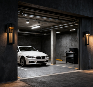 13-Inch Modern Black Outdoor LED Wall Sconce - IP65 Waterproof Exterior Light Fixture - Integrated LED Porch Light for Garage, Patio, and Front Door - Industrial Grade High-Lumen Outdoor Wall Lamp